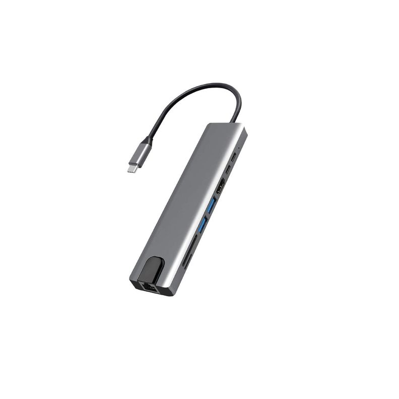 HUB USB Tipo C HDMI TF / SD PD 8 en 1 Tecnolab-1