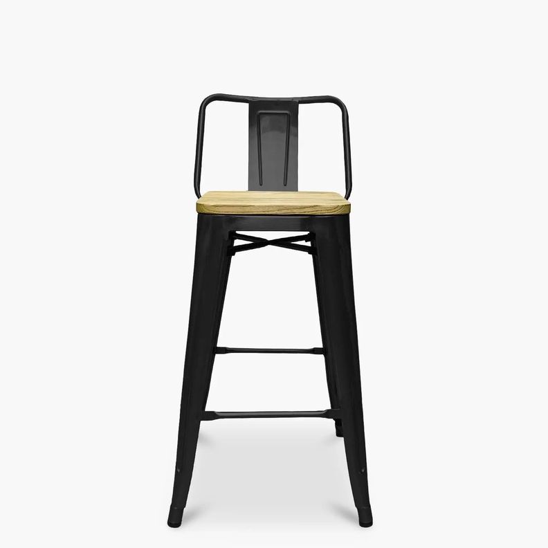 Taburete Tolix Oak Negro-1