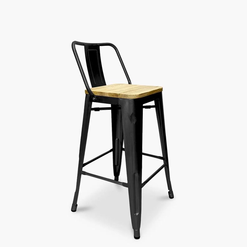 Taburete Tolix Oak Negro-2
