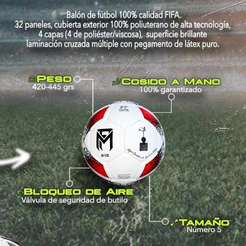 Balón De Fútbol Rojo Matias Fernandez Nro 5 100% Calidad FIFA-1