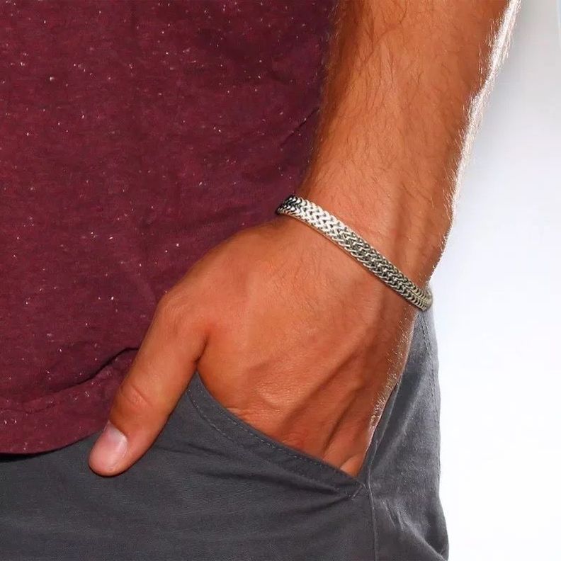 Pulsera Gruesa  Masculina Acero Quirúrgico -1