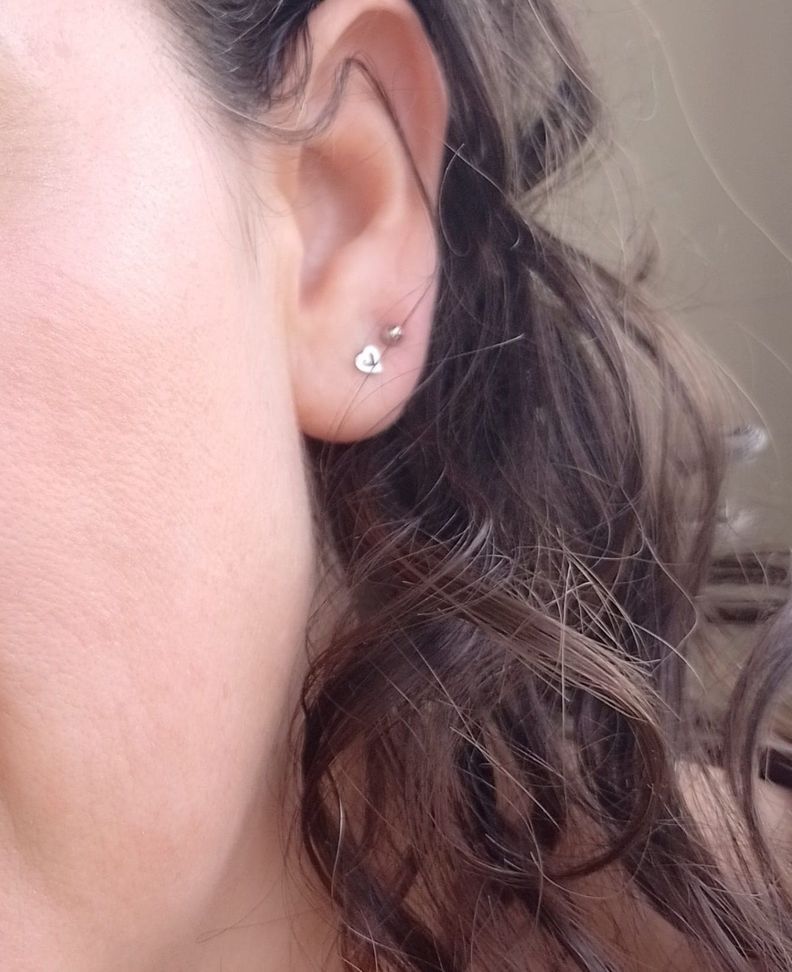 Set Piercing Tornillo Corazo Esfera Quirúrgico Nostril Labret-4