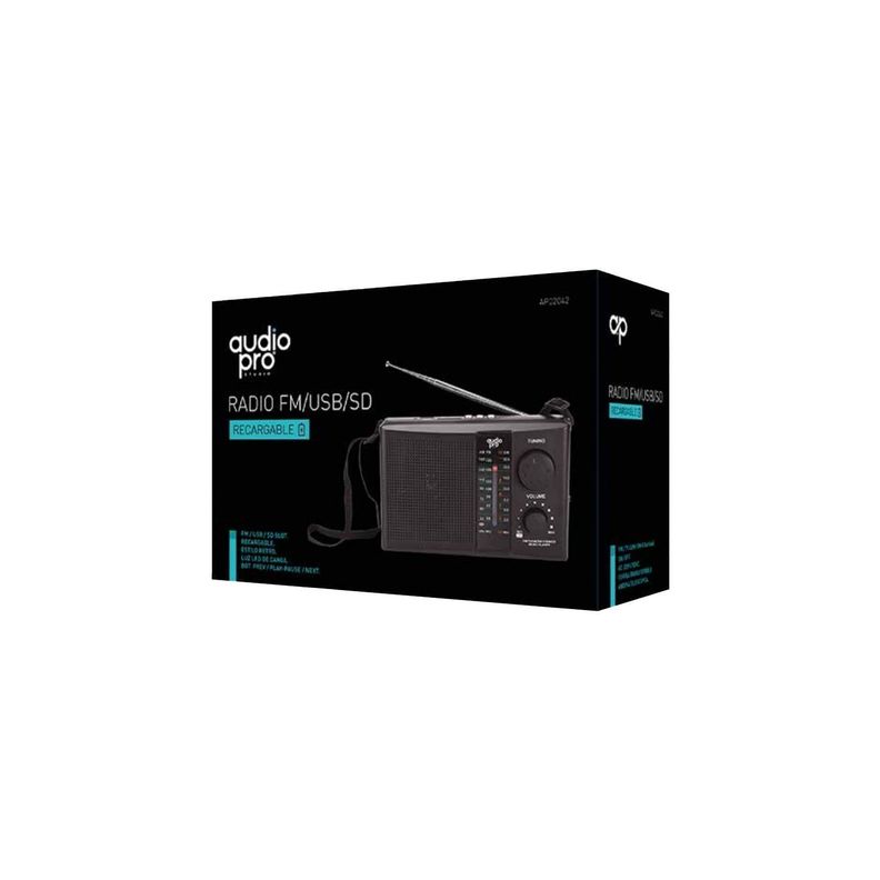 Radio Portátil Am/fm Estilo Retro Recargable - PuntoStore-1