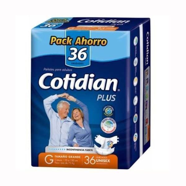 Pañales Cotidian Plus Talla G 36 Unidades-0