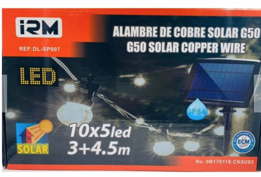 Guirnaldas Solar 5Mts 10 Ampolletas Vintage y Panel Solar-3