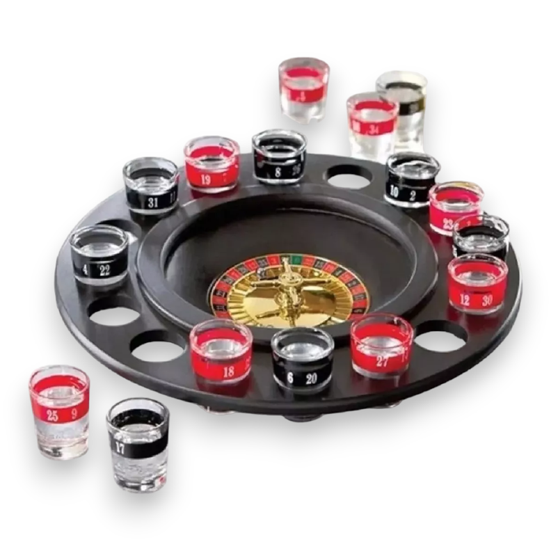 JUEGO MESA RULETA + VASOS DRINKING ROULETTE AR36 -0