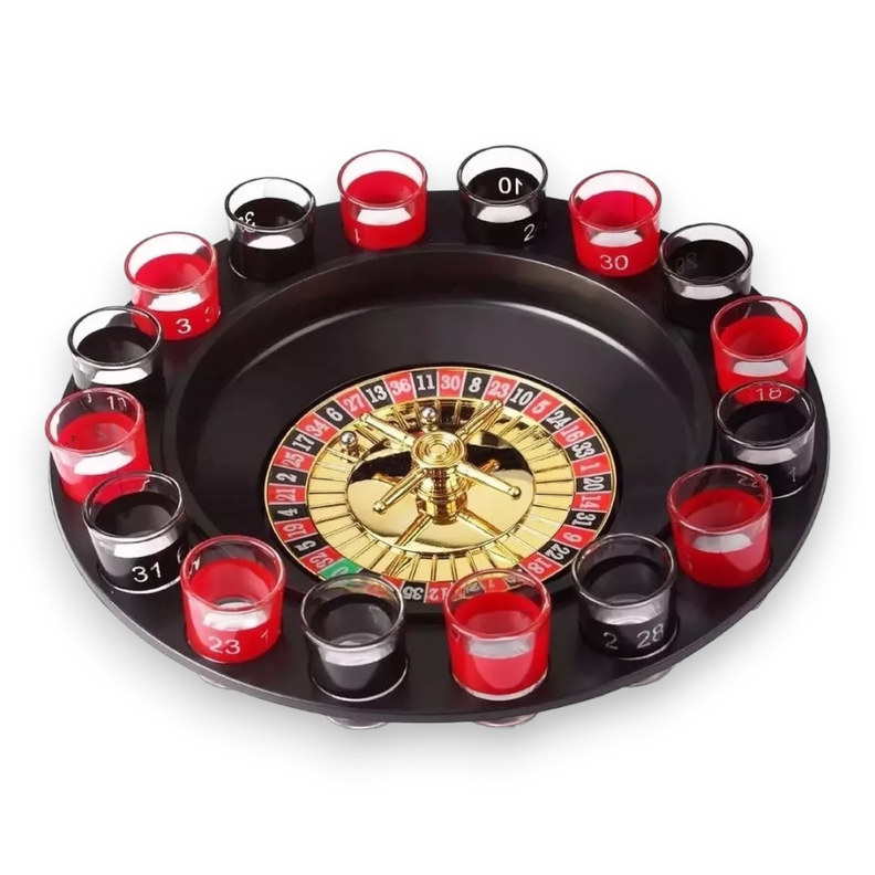 JUEGO MESA RULETA + VASOS DRINKING ROULETTE AR36 -1
