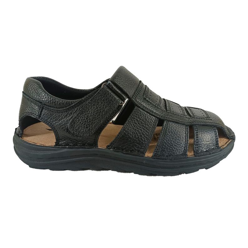 Sandalia de Cuero Hombre 203 Negro-0