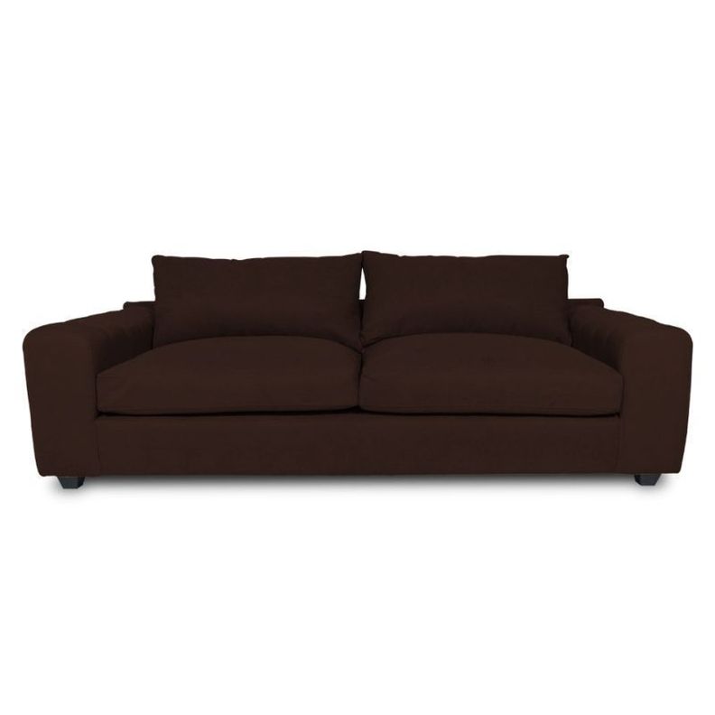 Sofa Briana Felpa Cafe 2 Cuerpos