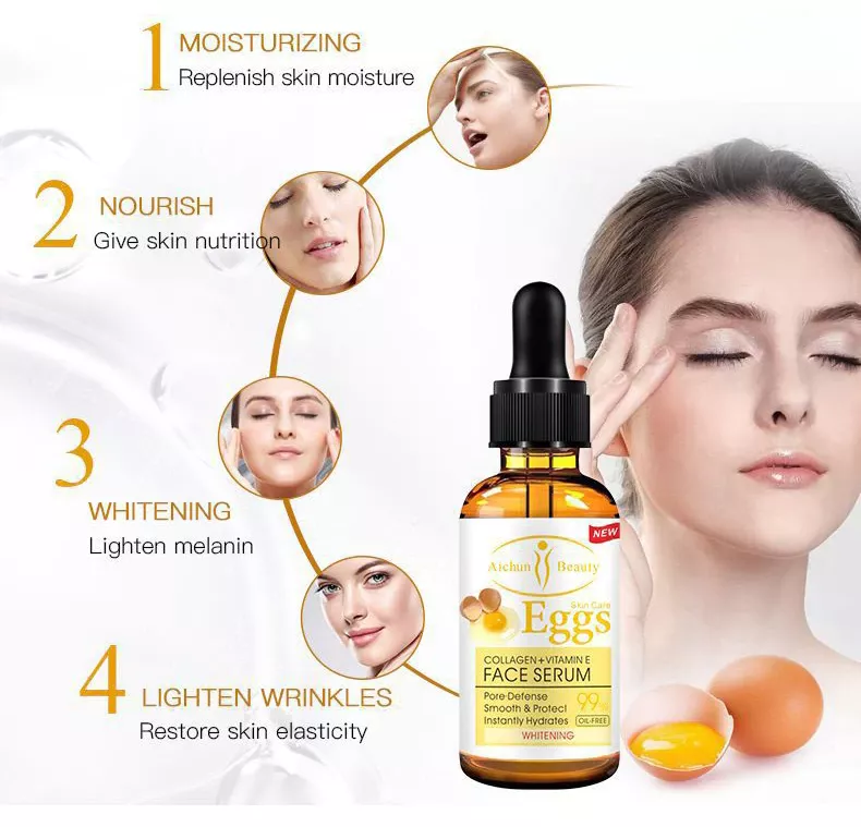 Sérum Facial 99% Eggs Aclara Nutre Reduce Arrugas -4