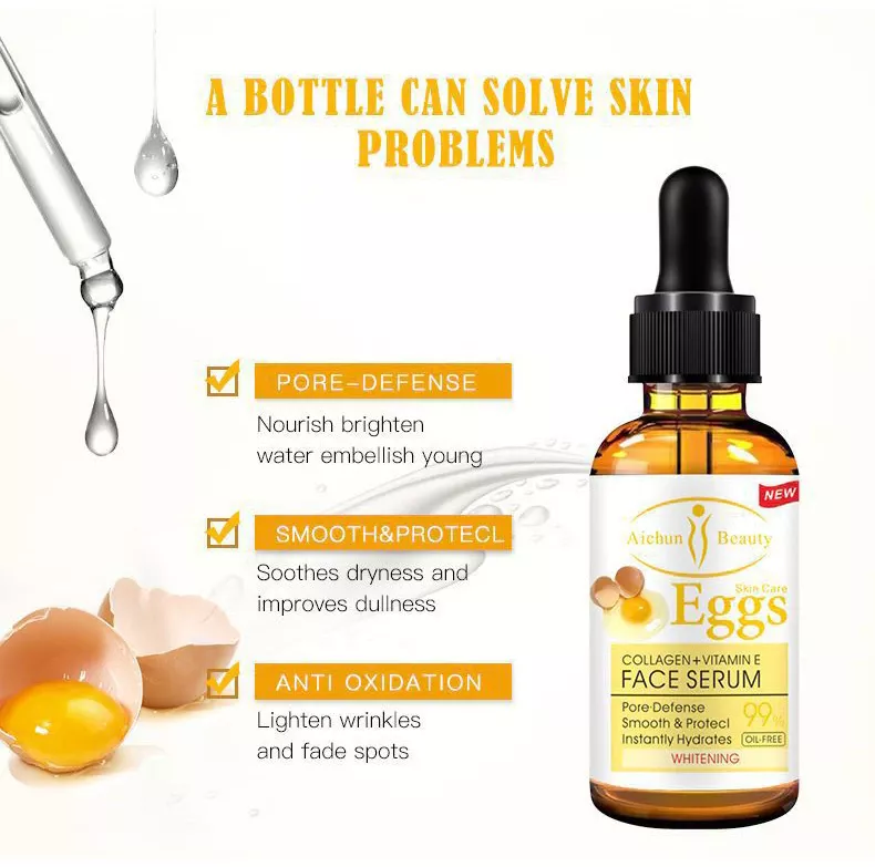 Sérum Facial 99% Eggs Aclara Nutre Reduce Arrugas -3