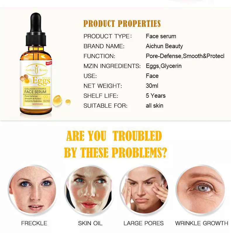 Sérum Facial 99% Eggs Aclara Nutre Reduce Arrugas -2