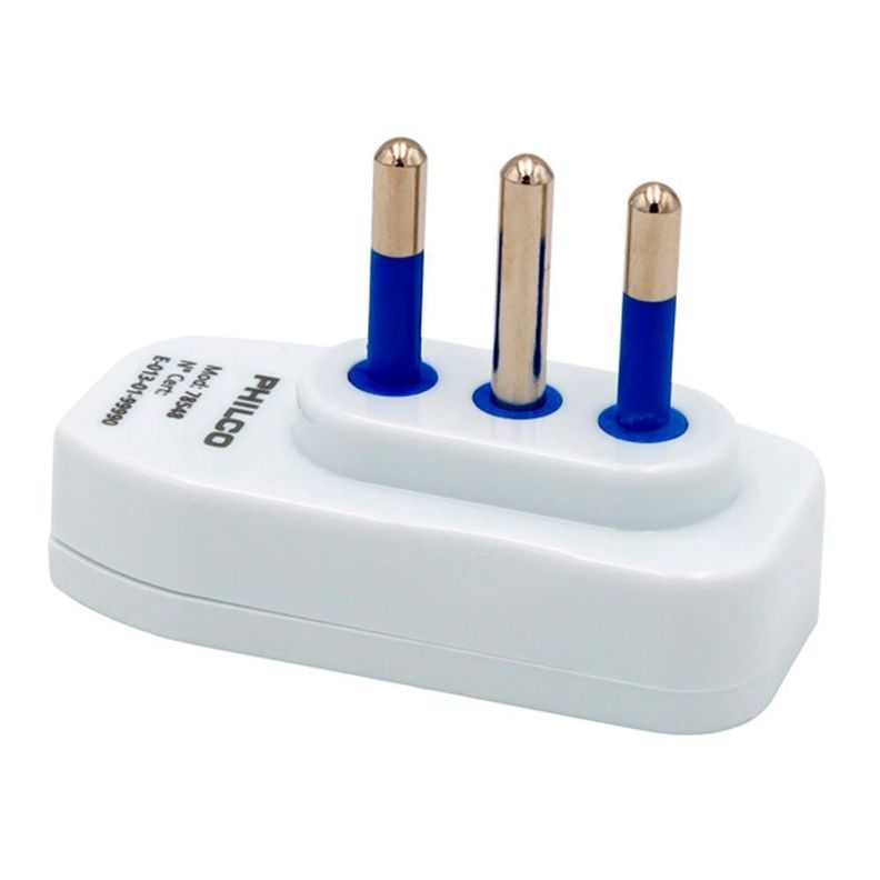 Enchufe Macho Horizontal 2p+T Color Blanco Philco-0
