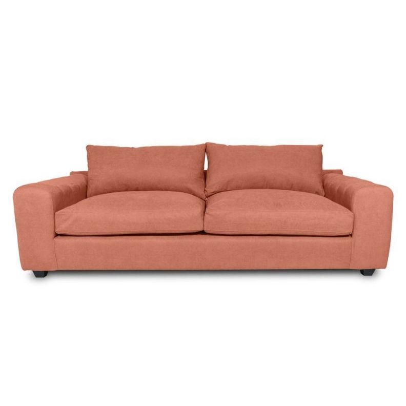 Sofa Briana Felpa Palo Rosa 2 Cuerpos