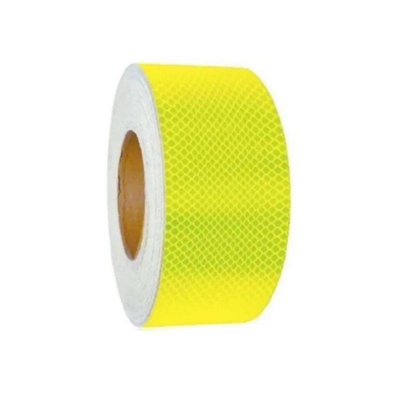 Cinta Reflectante Demarcacion 5mt 50mm Verde Limon Cinta Amarilla -0