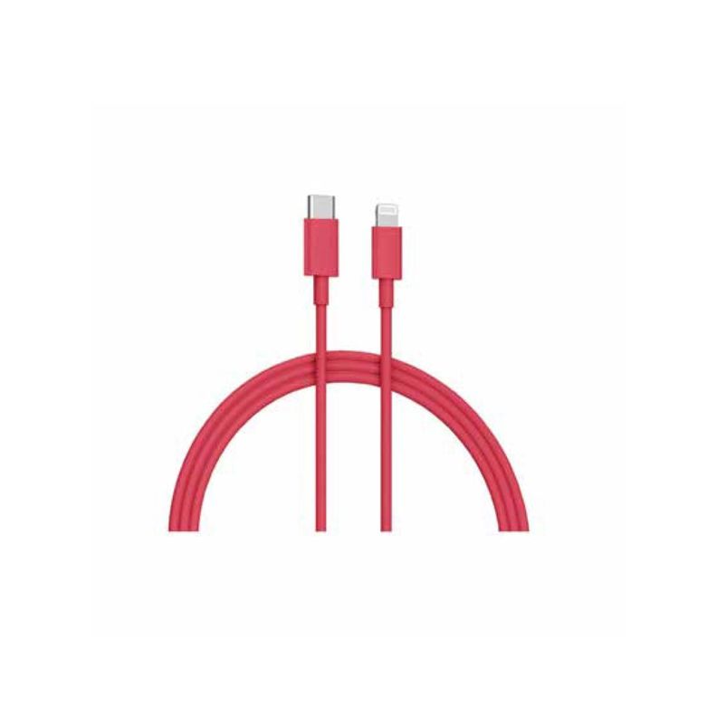 Cable Tipo C a Lightning Carga y Sincroniza 1mt Rojo Tecnolab-0
