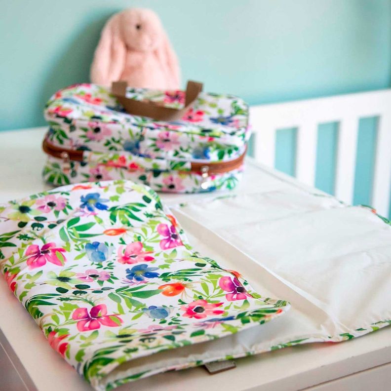 Bolso con Mudador infantil sustentable flores Paper Home-6