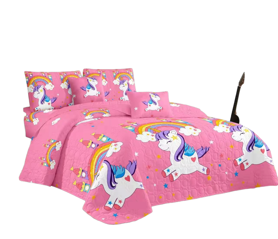 Cobertor de verano 1,5 Plaza Unicornio Rosa-0