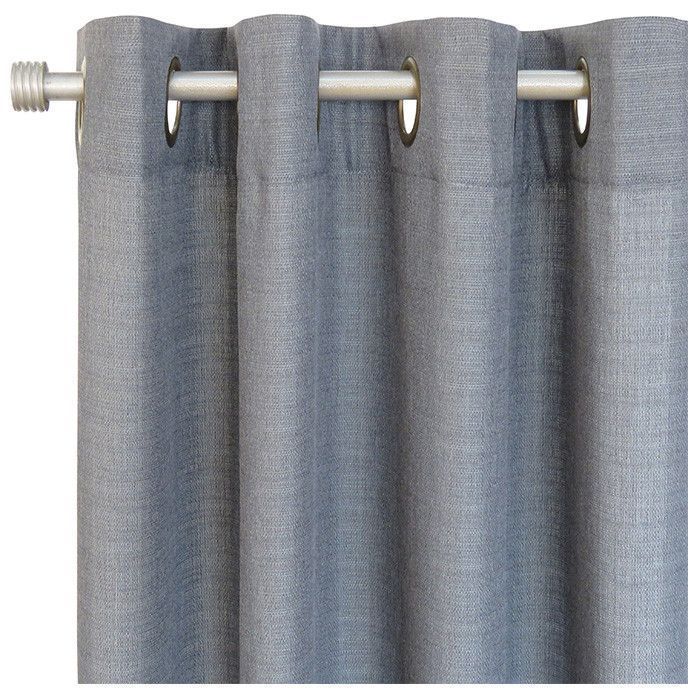 Set de cortinas 8 piezas (2 paños + 2 velos + 4 amarres) Grafito Gris-1