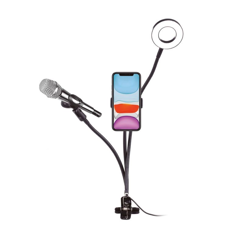 Kit Aro Anillo Luz Led Con Soporte Para Celular Dblue-0