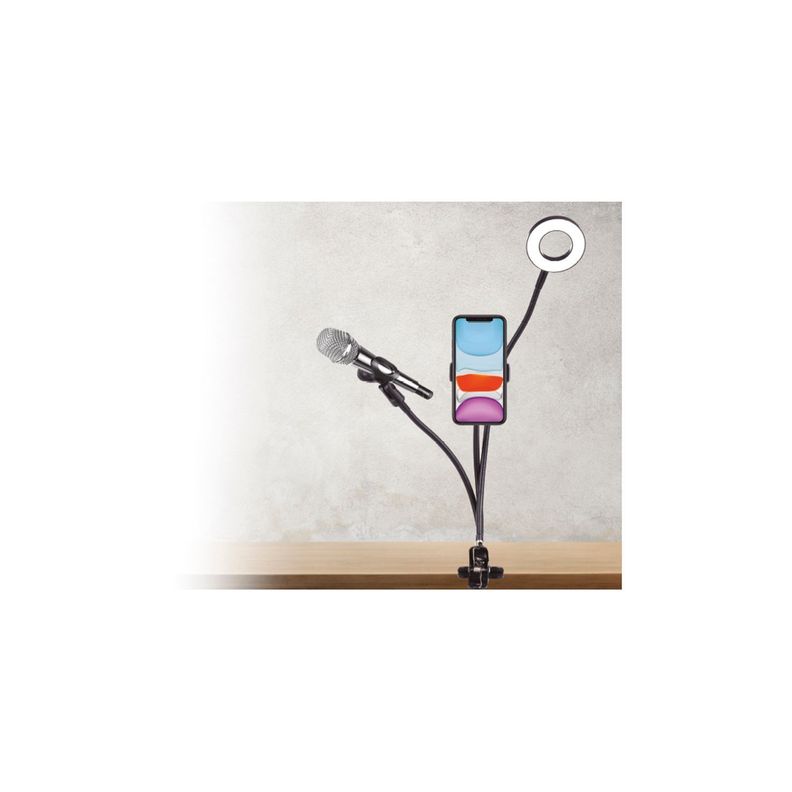 Kit Aro Anillo Luz Led Con Soporte Para Celular Dblue-1