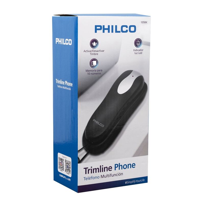 Telefono Fijo Philco Gondola 105BK Negro-1