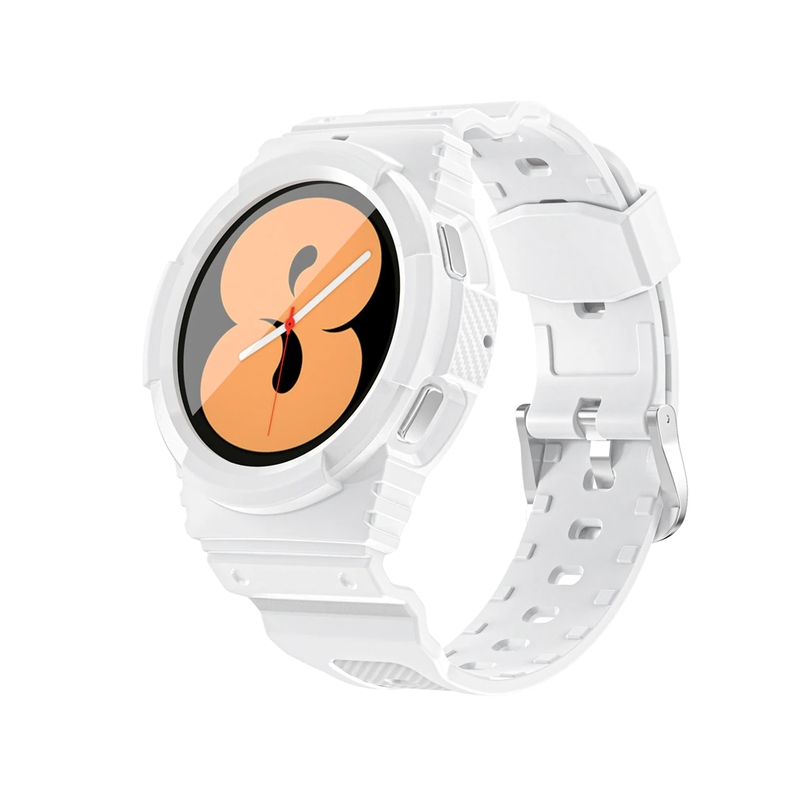 Correa Carcasa Para Samsung Watch 4 44mm / Blanco-0