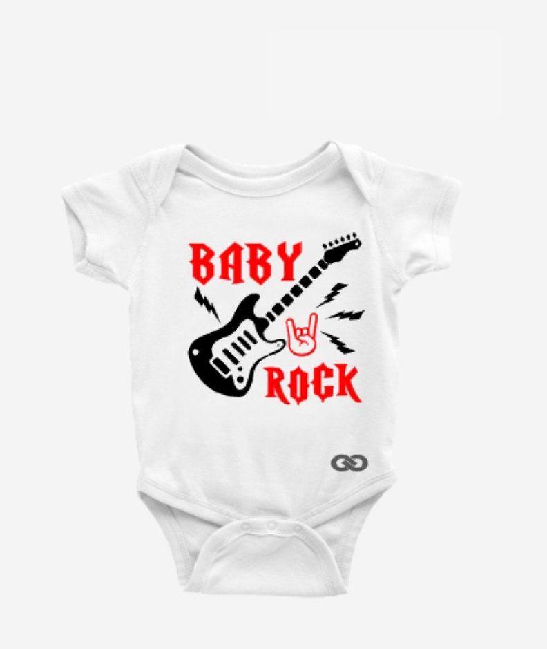 Body Pilucho Bebé Baby Rockero Infantil Guitarra Eléctrica Fender Blanco-0