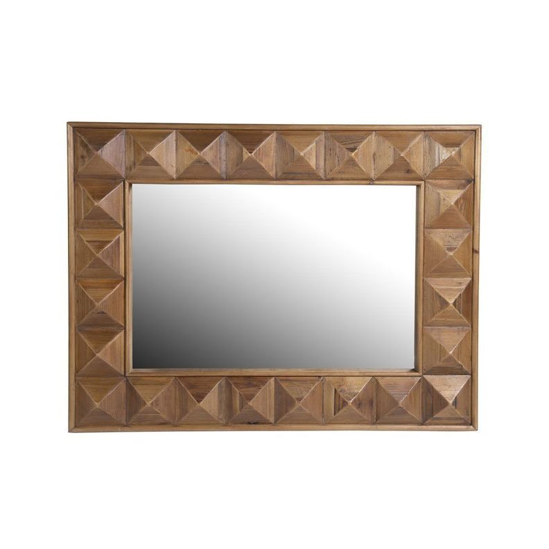Espejo Napo de madera rectangular con rombos-2