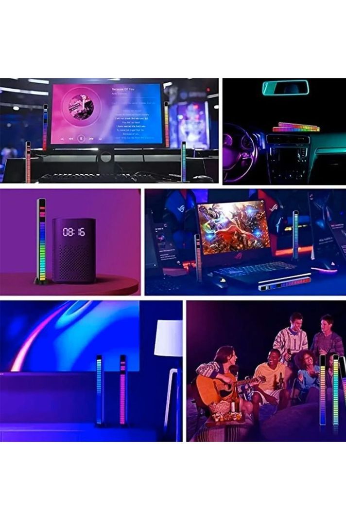 Tira Luz Led Rgb Barra Sensor Sonido Tik Tok Gamer Auto-5