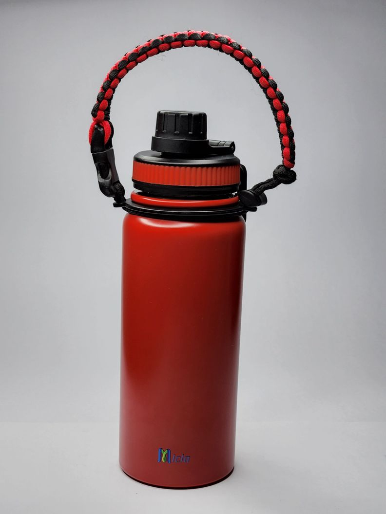 Botella de agua Insulada con cuerda Paracord-0
