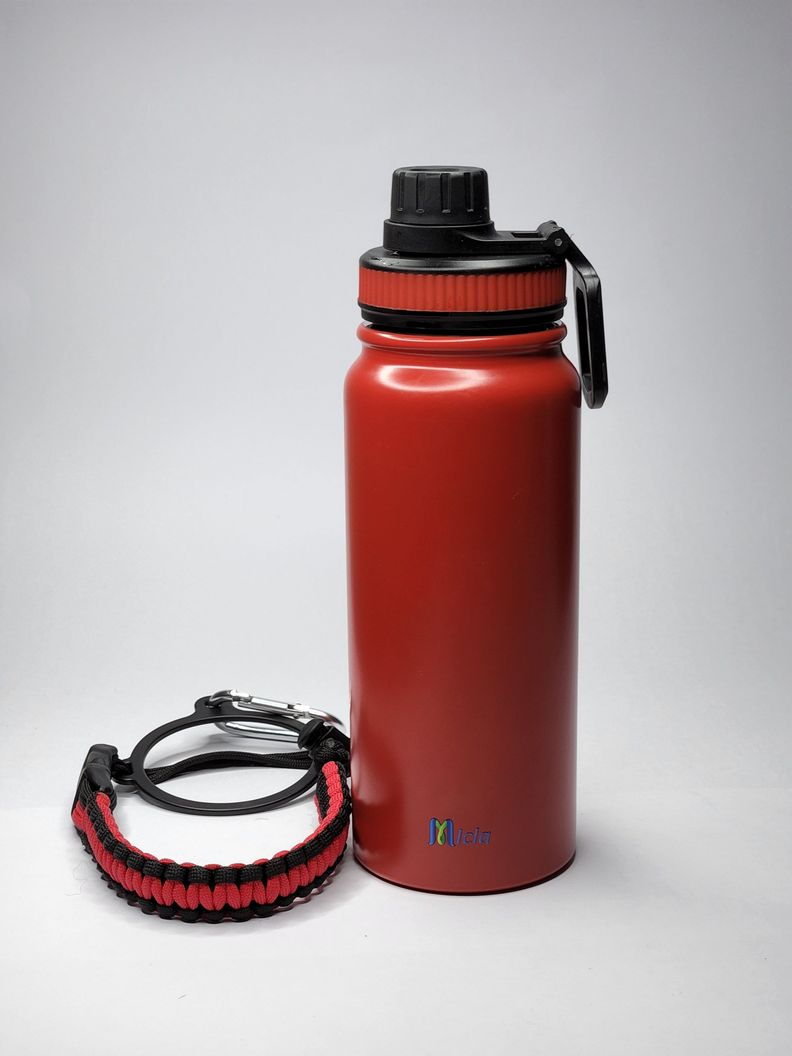 Botella de agua Insulada con cuerda Paracord-2