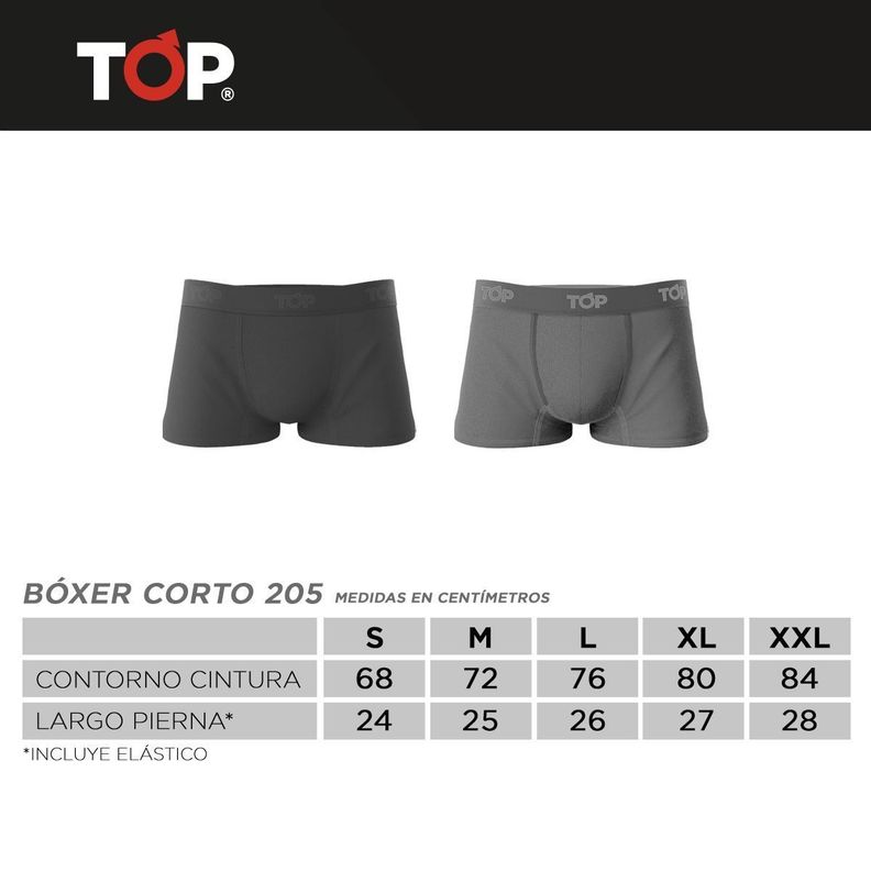 Bóxer Corto Algodón Pack 4 C8 Top-5