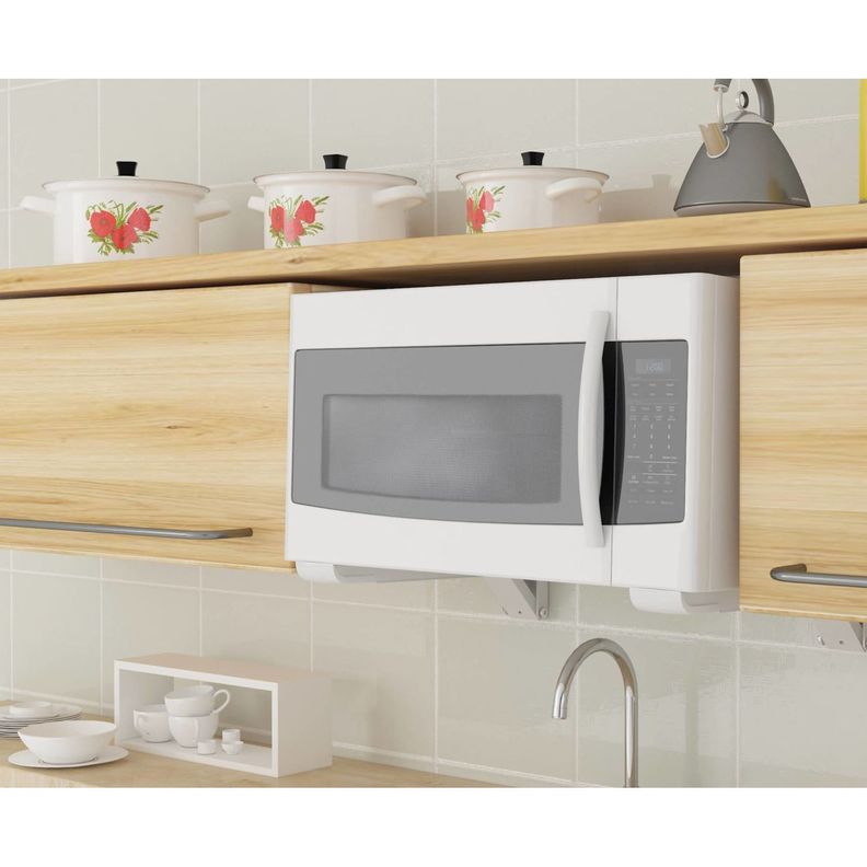 SOPORTE PARA HORNO MICROONDAS AJUSTABLE 30KG PLATA SBR3.7-2