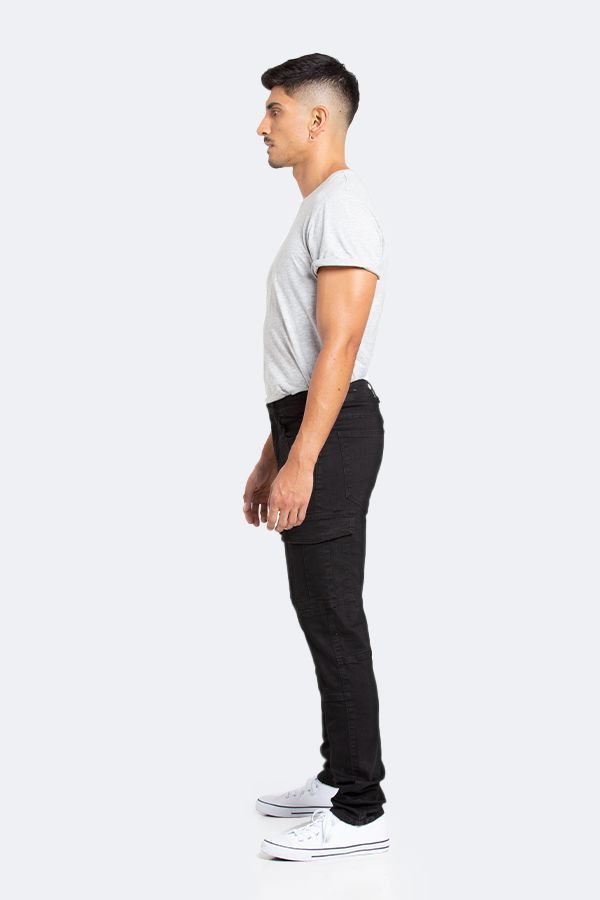 Jeans Hombre Cargo Negro Oscuro-2