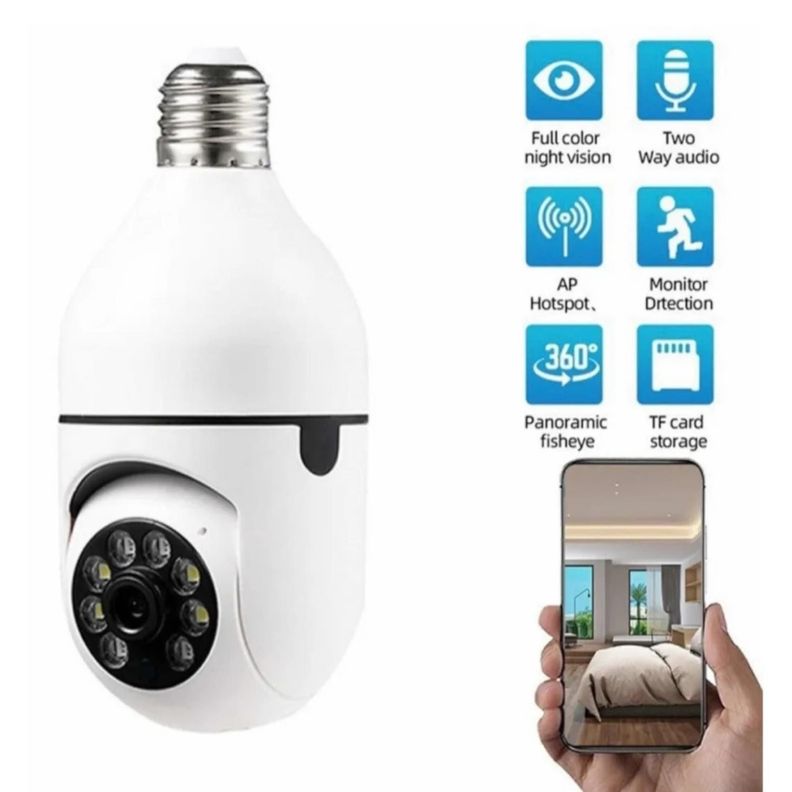 CAMARA IP MOTORIZADA 360° CON SOQUETE E27-3