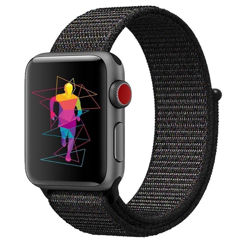 Correa Nylon Compatible Iwatch Apple Watch Negro 38-40-41MM-0