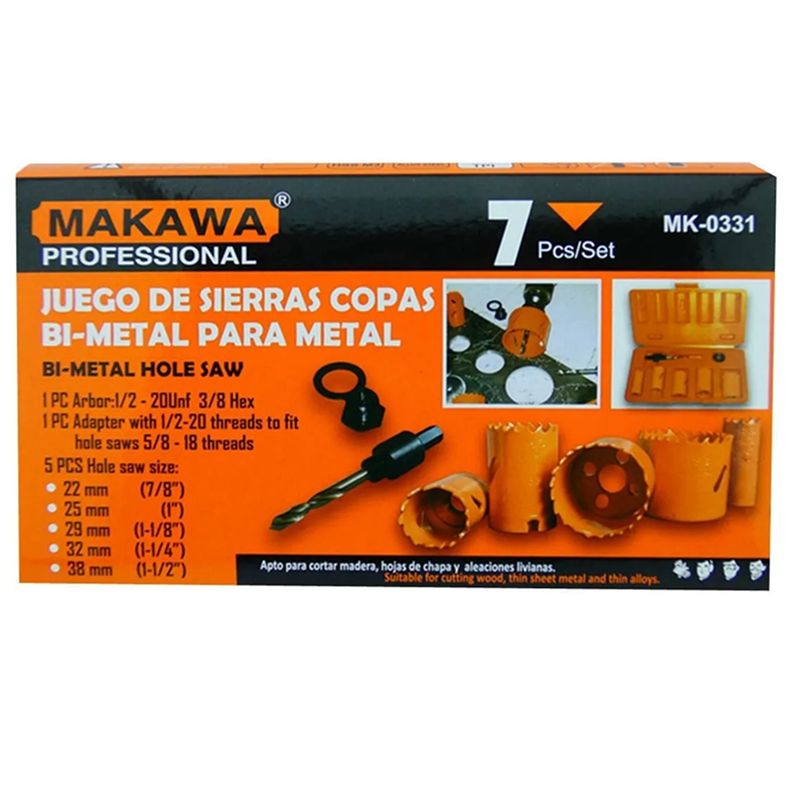 Set Juego Sierra Copa Bi-metal 7 Piezas Mk0331-3
