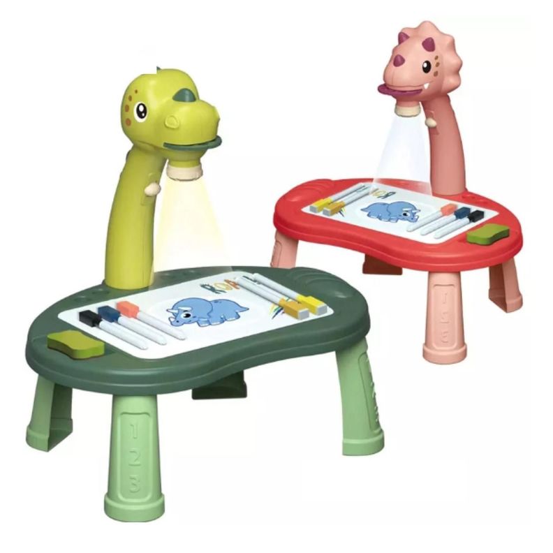 Juguete Mesa De Dibujo Proyector LED Infantil Verde-1