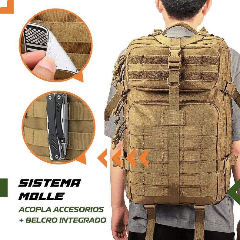 Mochila Tactica Militar Outdoor Pentagon 45L Impermeable-3