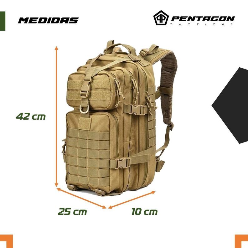 Mochila Tactica Militar Outdoor Pentagon 45L Impermeable-5