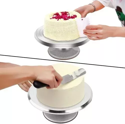 Base Giratoria Tortas Plato Giratorio Base Aluminio 29cm -4