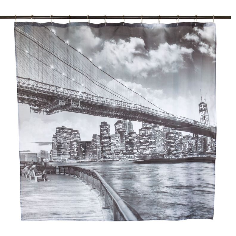Set Cortina Baño  Bridge Brooklyn 1.80x1.80 cm. -0