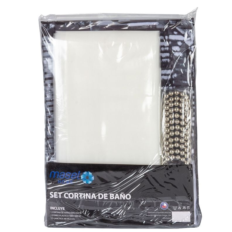 Set Cortina Baño  Bridge Brooklyn 1.80x1.80 cm. -2