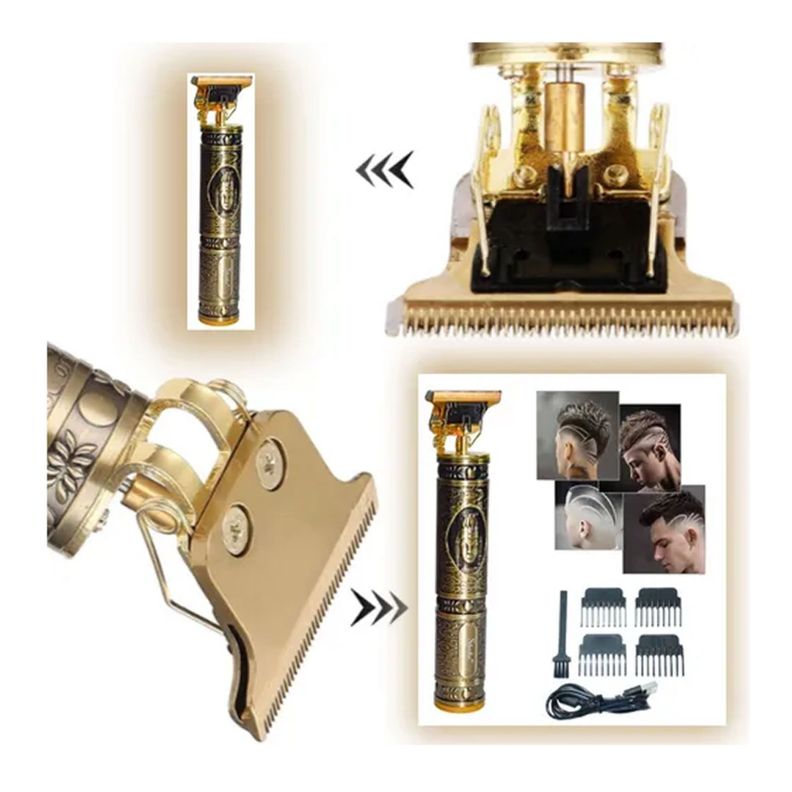Maquina Afeitar Corta Pelo Estilo Buda Recargable-1