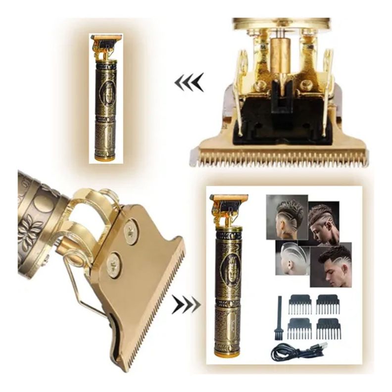 Maquina Afeitar Corta Pelo Estilo Buda Recargable-5