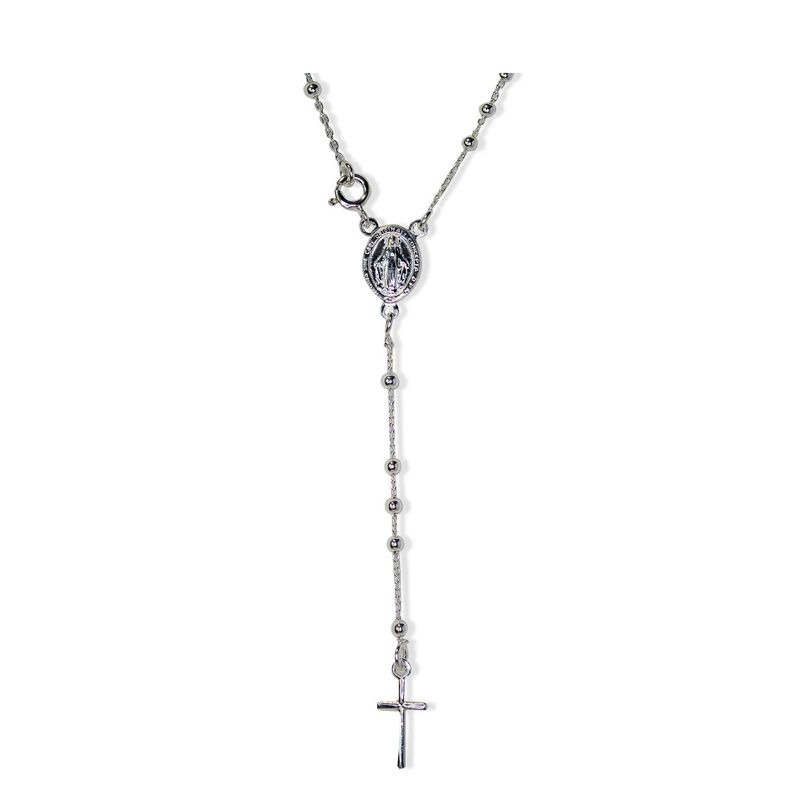 Collar Rosario Cadena Eslabón Plata Fina 925-1