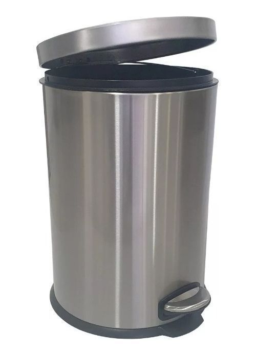 Basurero Papelero Pedal 20 Lts Acero Inoxidable-0