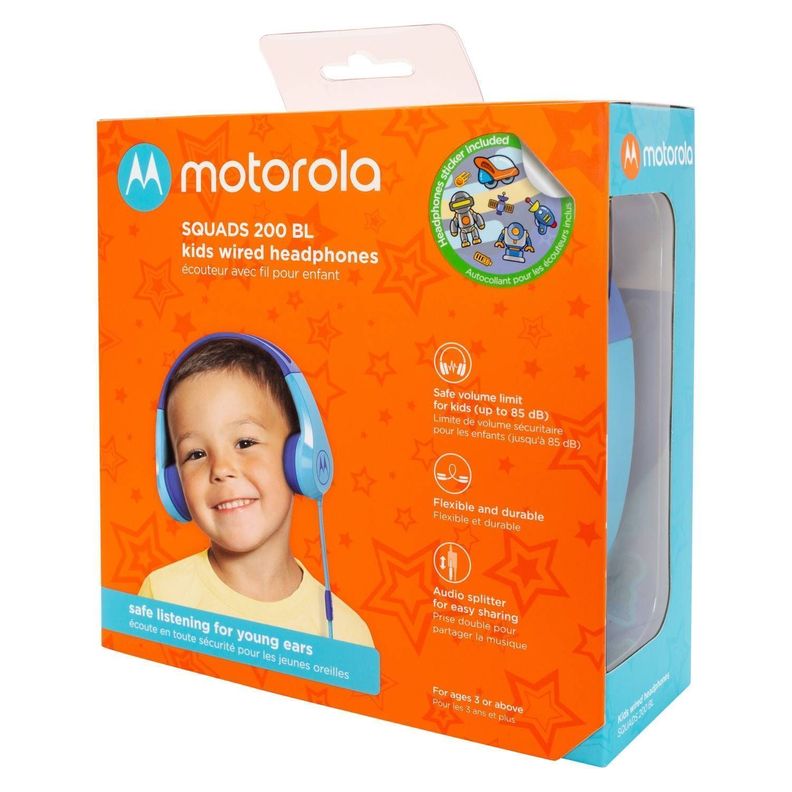 Audífonos Motorola con micrófono squads 200 azul-3