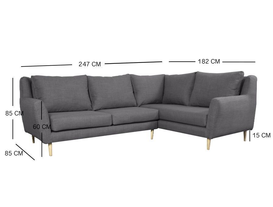 Seccional Lenora Felpa Gris-3